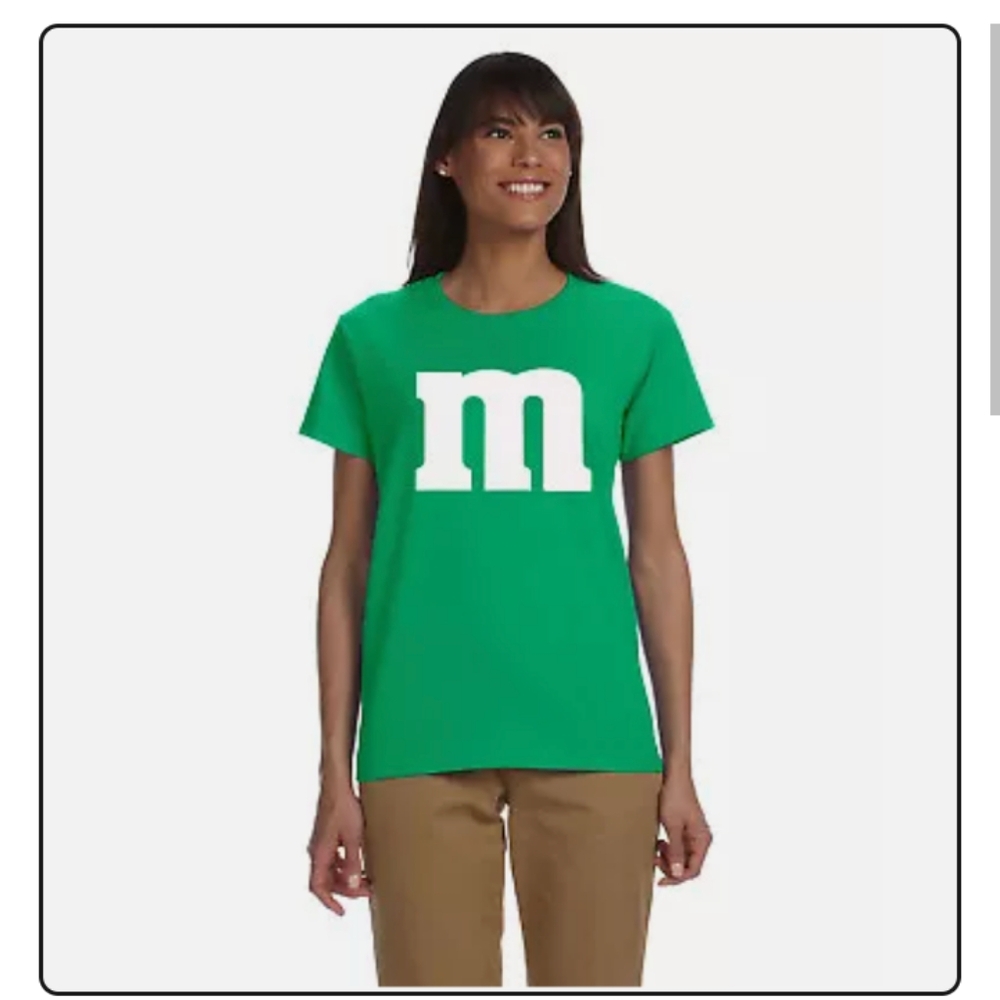 🔵 3/$30 Green T-Shirt with White 'M' Logo